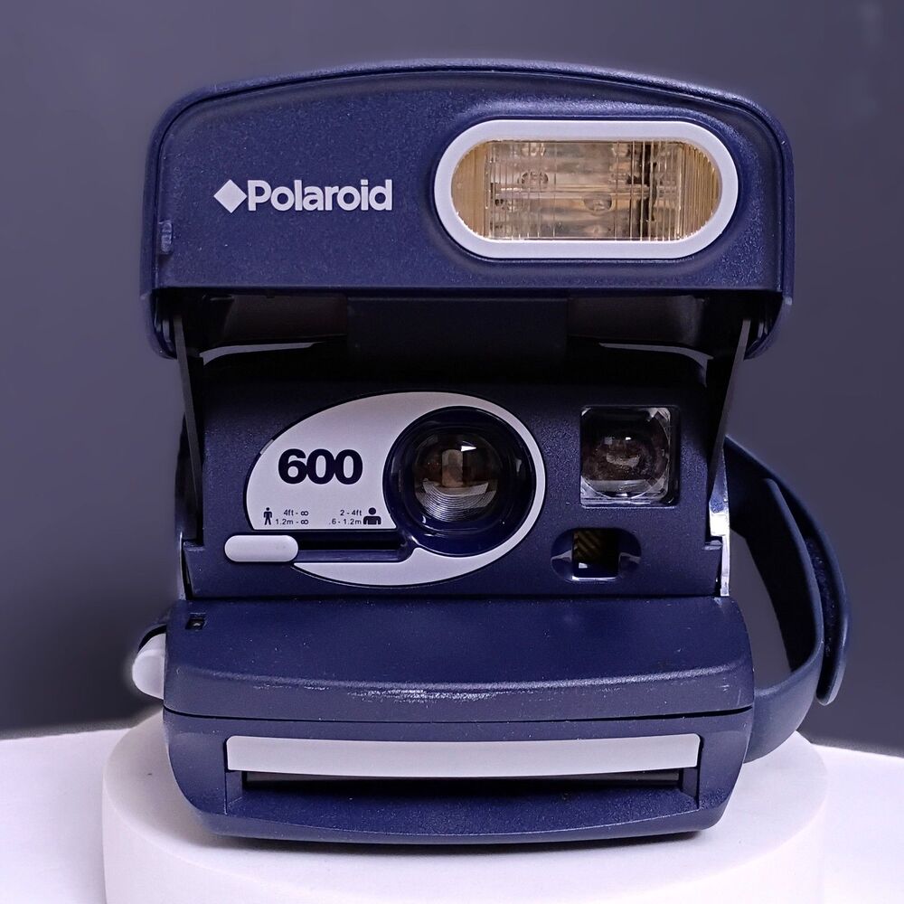 Polaroid 600 Instant Camera Dark Blue Vintage Instamatic Film